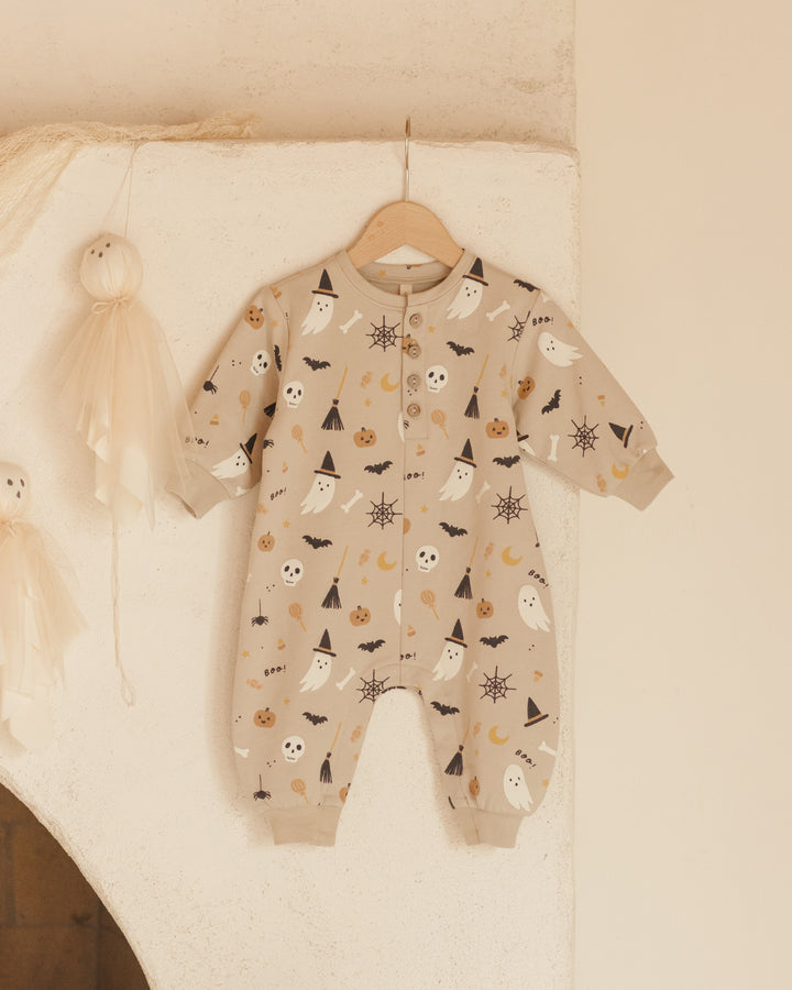 Quincy Mae - Relaxed Fleece Jumpsuit in Halloween (12-18mo and 18-24mo)