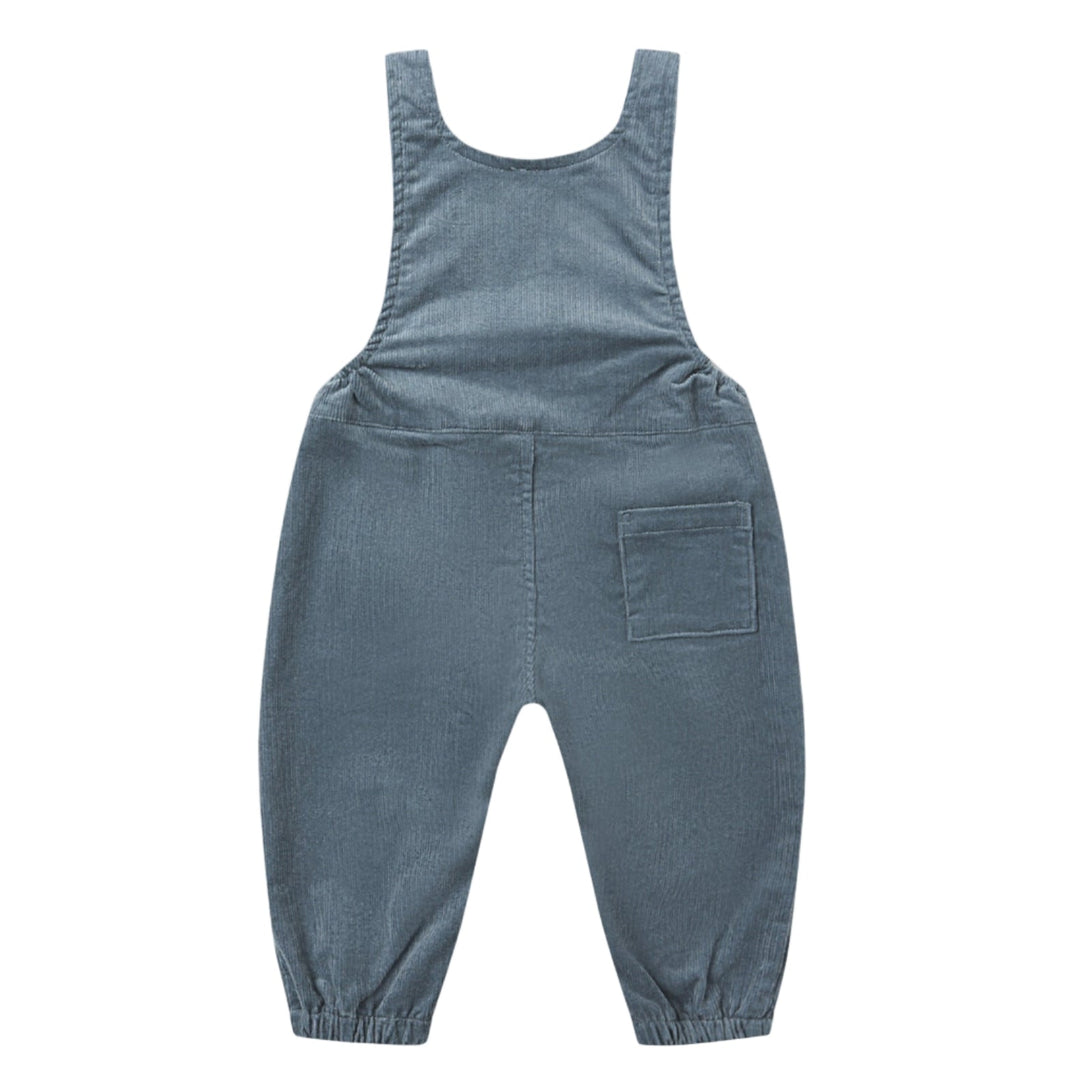 Quincy Mae - Baby Overalls in Ocean back