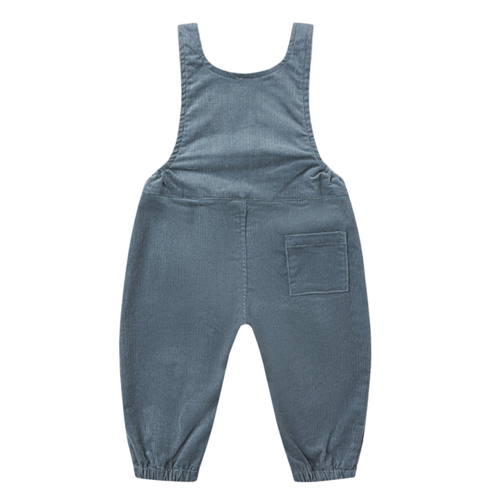Quincy Mae - Baby Overalls in Ocean back