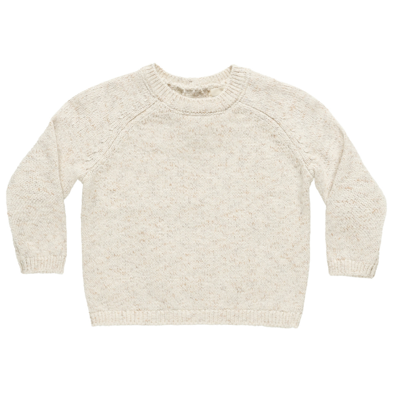 Quincy Mae - Knit Sweater in Speckled Natural