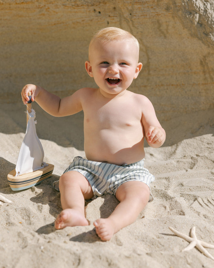 Quincy Mae Baby Boys Swim Shorts in Summer Stripes