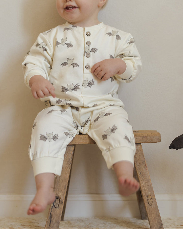 Quincy Mae Bats baby jumpsuit