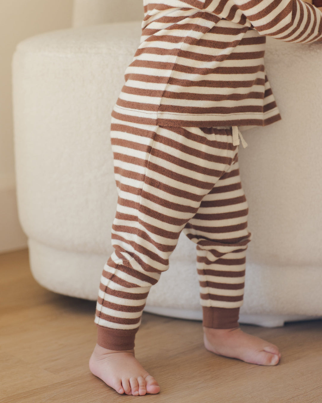 Quincy Mae Cozy two piece set in cedar stripes