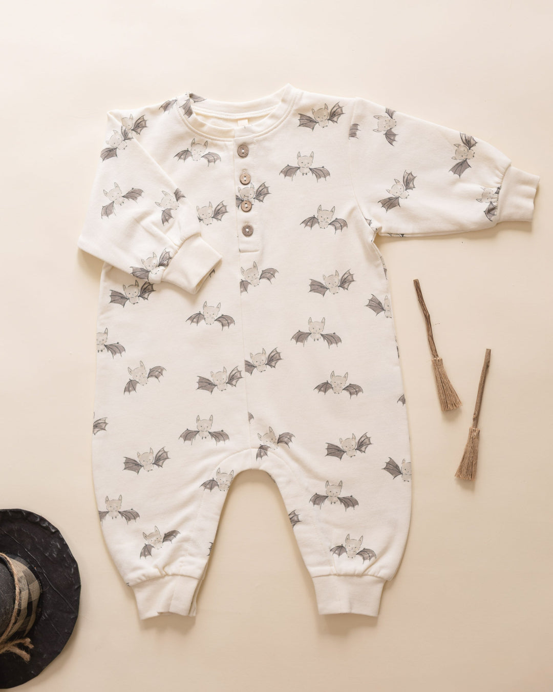 Quincy Mae Halloween bats jumpsuit