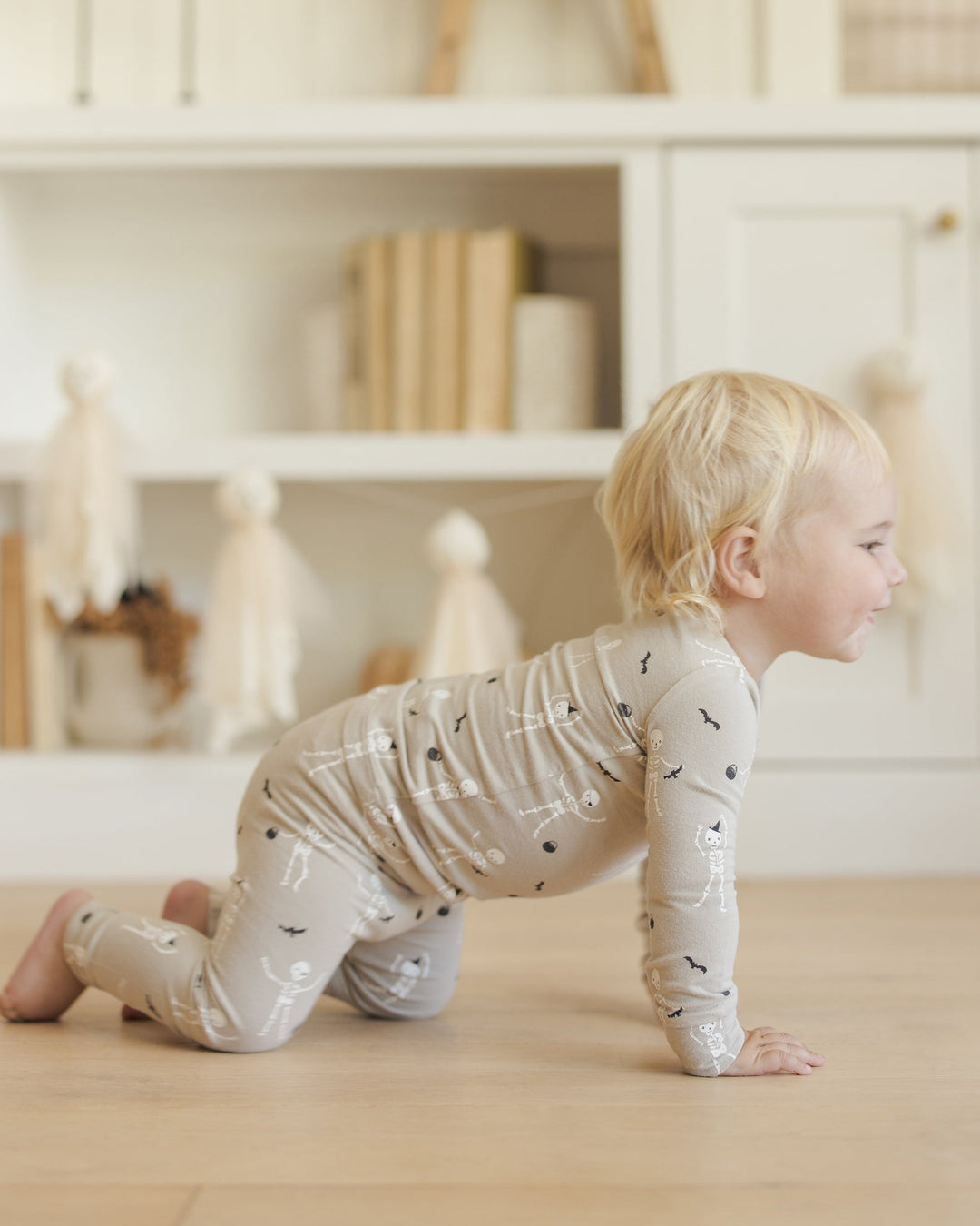 Quincy Mae Halloween skeleton pjs for kids