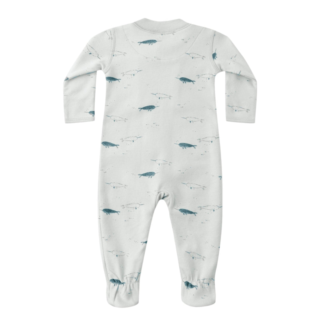 Quincy Mae Narwhals zipper sleeper back