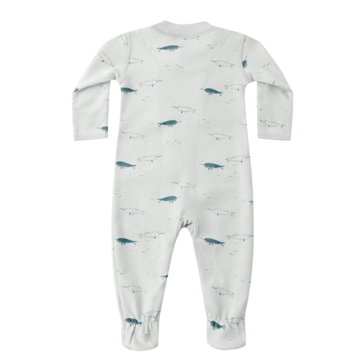 Quincy Mae Narwhals zipper sleeper back