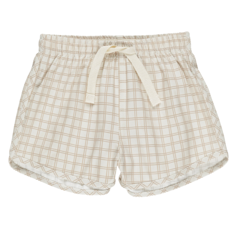 Quincy Mae Oat Check Swim Shorts