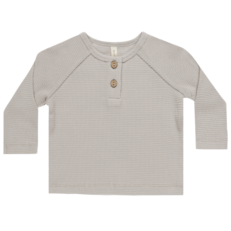 Quincy Mae Ribbed Knit Top in Fog