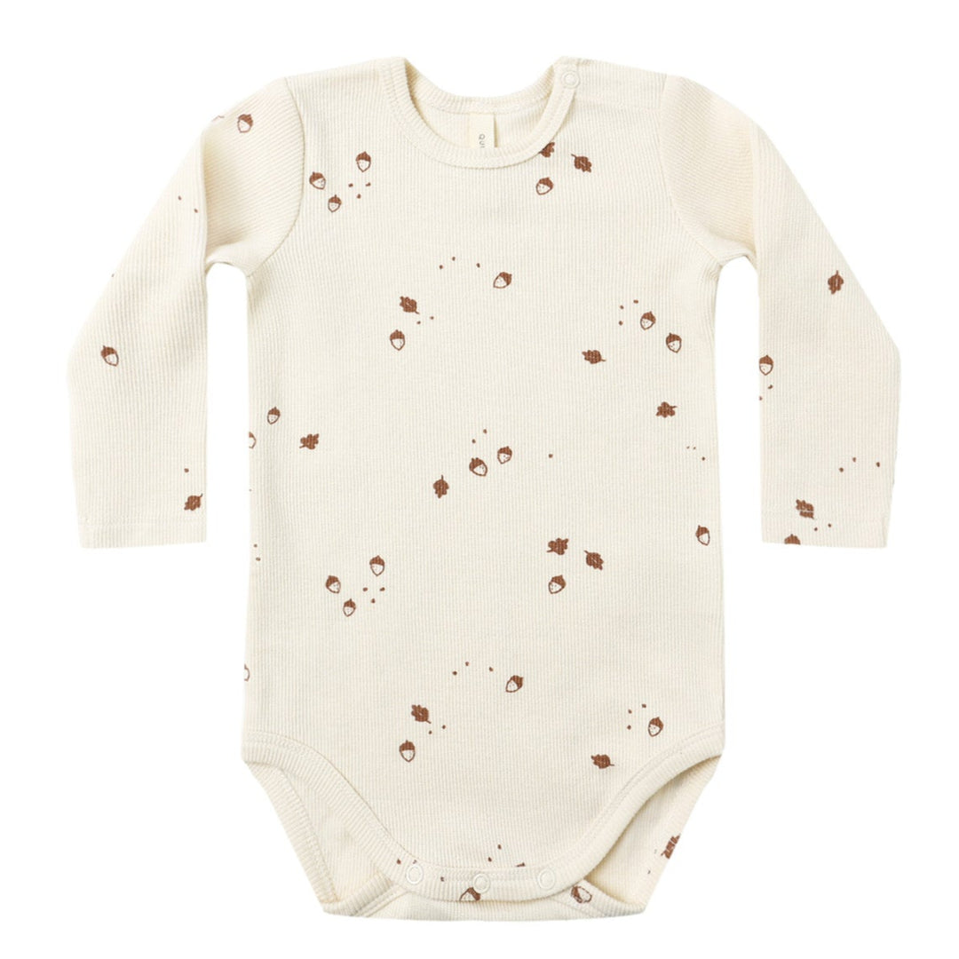 Quincy Mae acorn bodysuit in natural