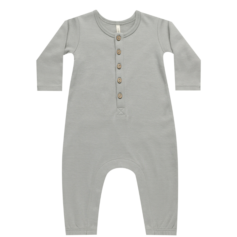 Quincy Mae baby jumpsuit dusty blue