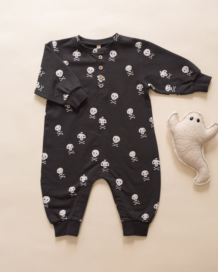 Quincy Mae crossbones baby jumpsuit