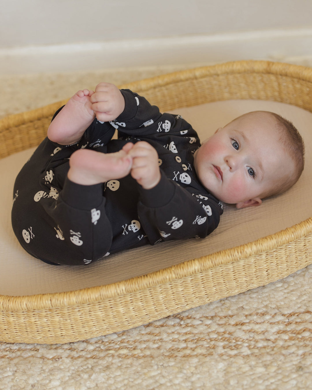 Quincy Mae crossbone  jumpsuit black