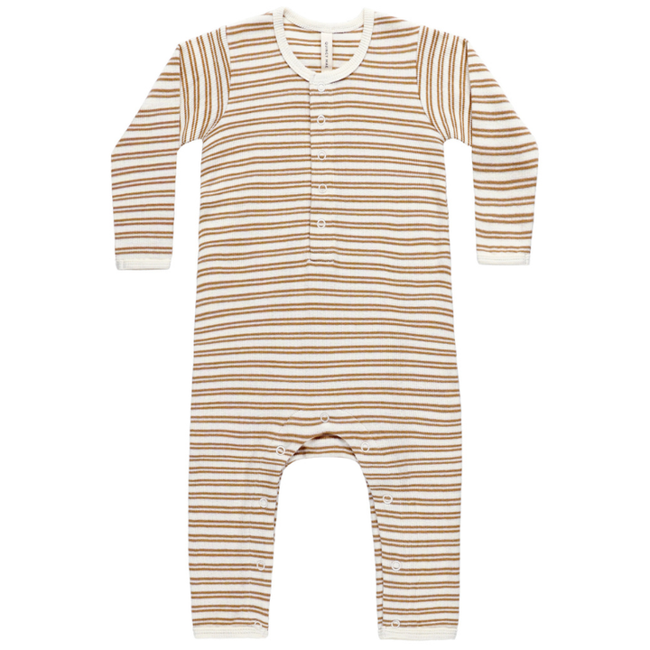 Quincy Mae golden stripe ribbed jumpsuit