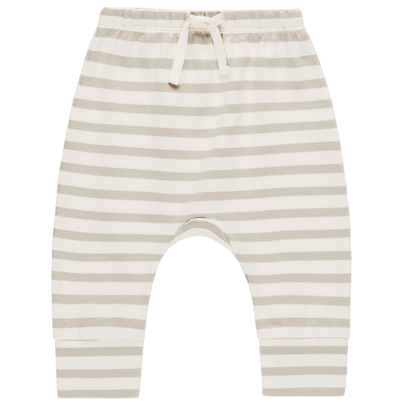 Quincy Mae grey stripe drawstring pants