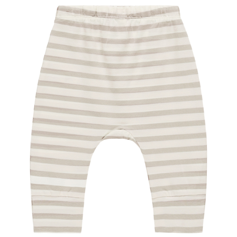 Quincy Mae grey stripe drawstring pants back