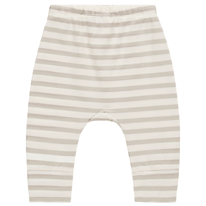 Quincy Mae grey stripe drawstring pants back