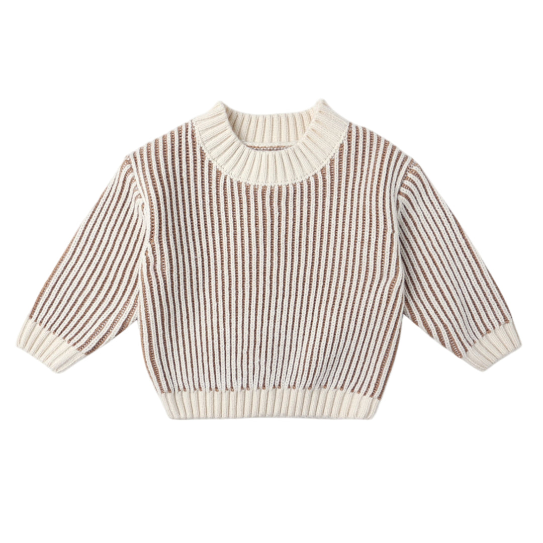 Quincy Mae knit sweater gold