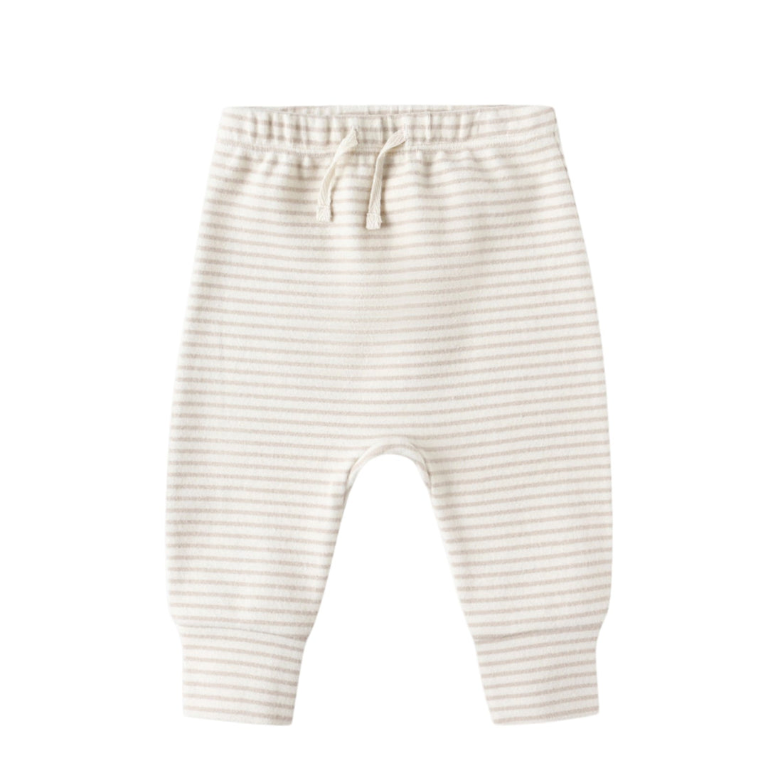Quincy Mae micro stripe oat pants