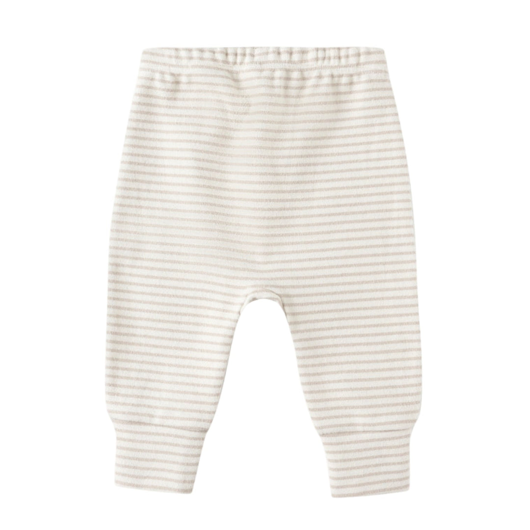 Quincy Mae micro stripe oat pants back