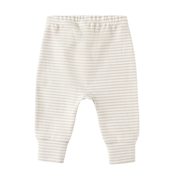 Quincy Mae micro stripe oat pants back