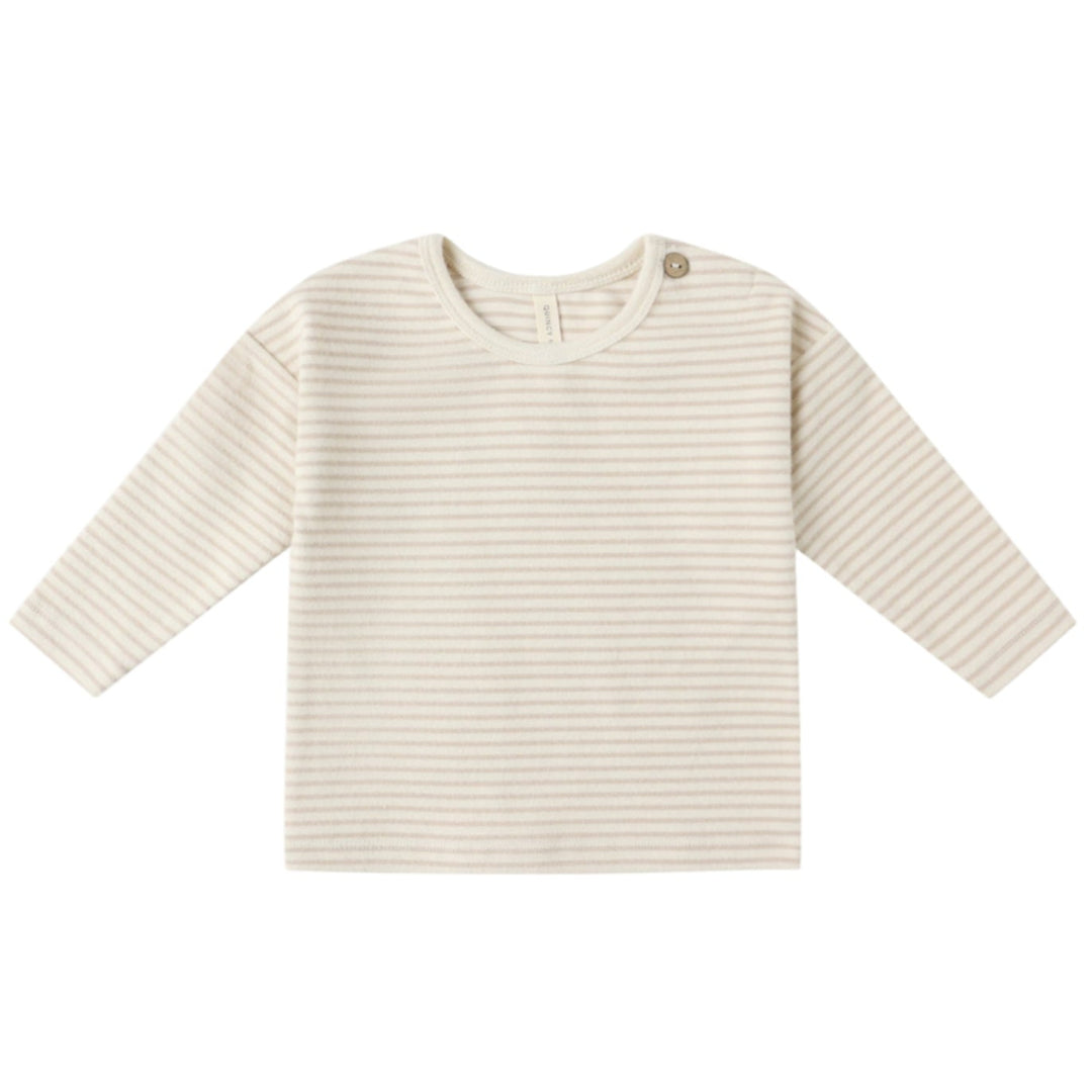 Quincy Mae micro stripe top