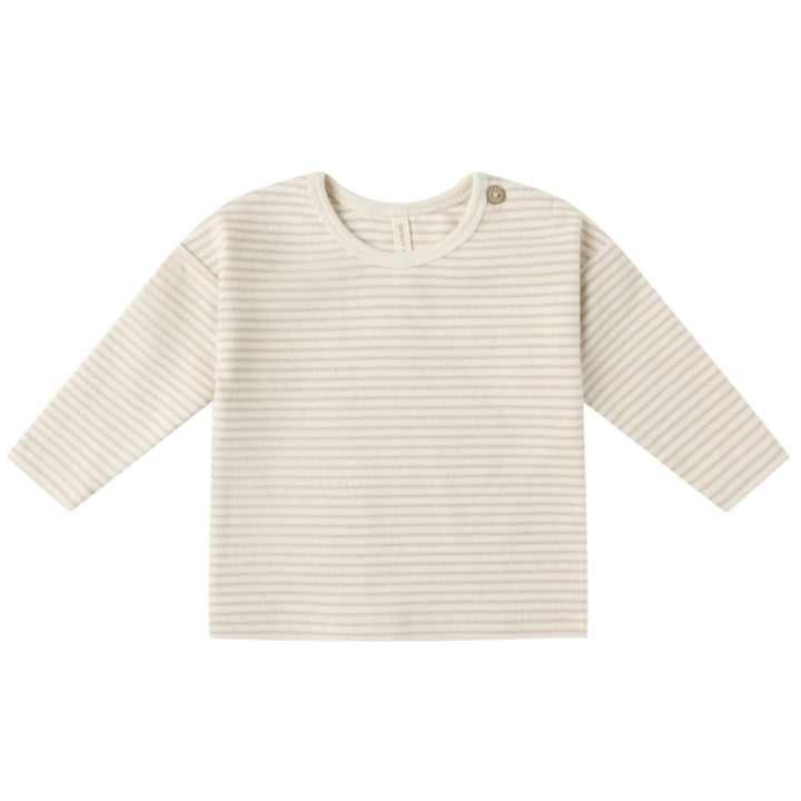 Quincy Mae micro stripe top