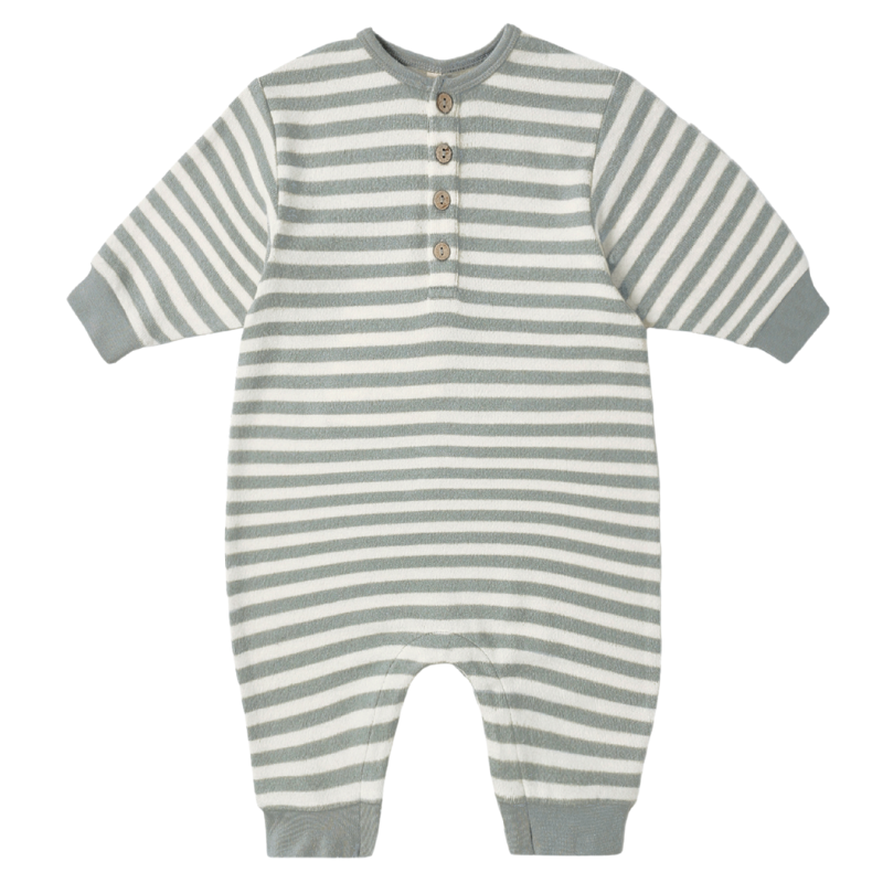Quincy Mae relaxed jumpsuit in blue stripes