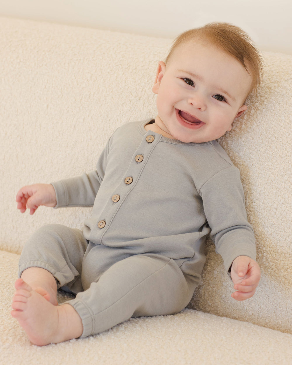 Quincy Mae steel blue jumpsuit