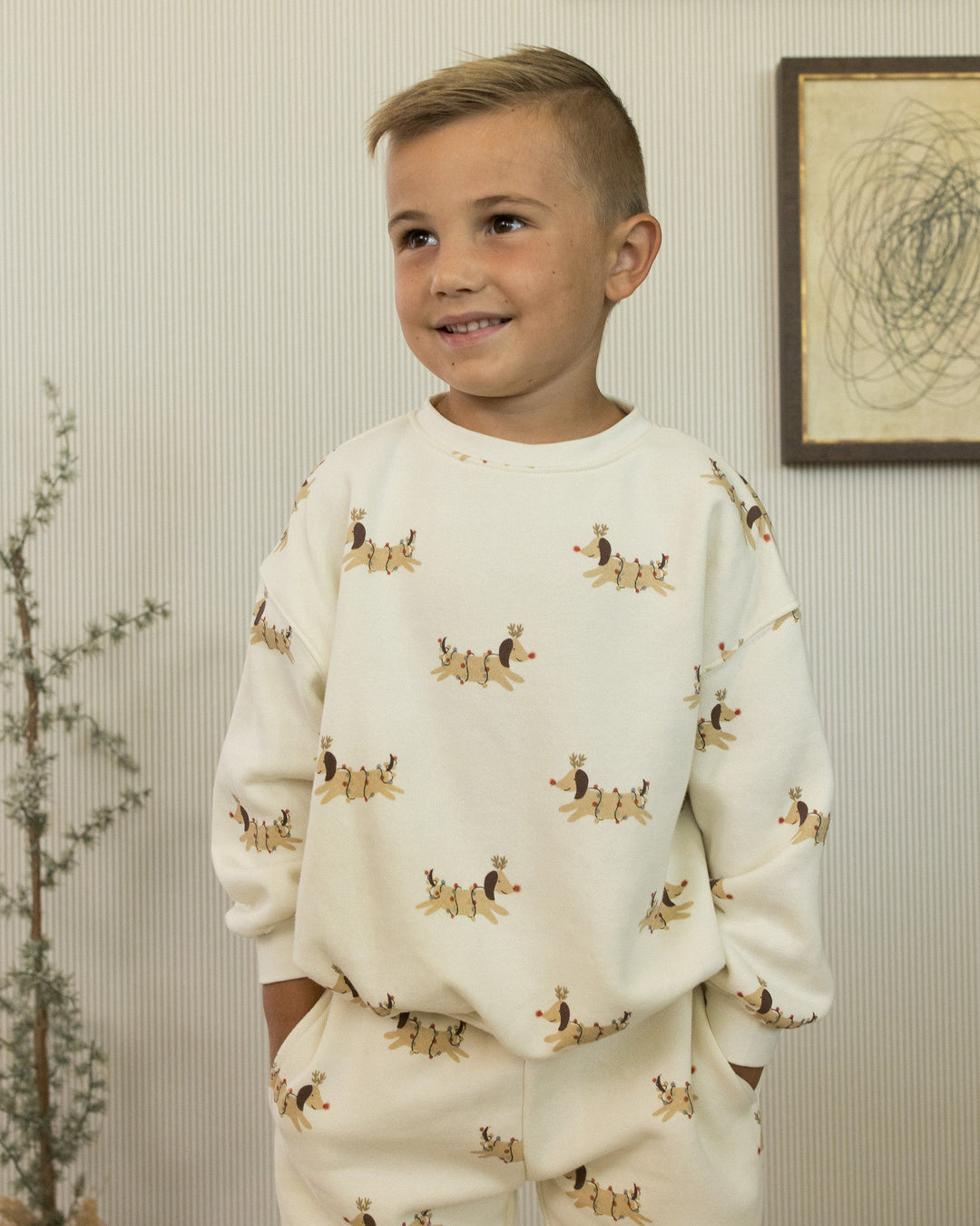 Rylee + Cru - Relaxed Sweatshirt in Christmas Dogs