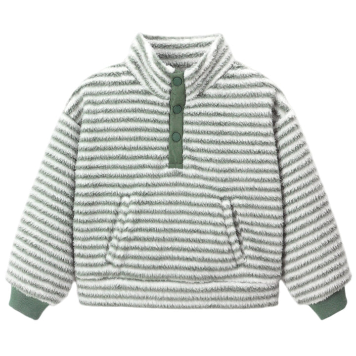 Rylee + Cru - Snap Pullover in Evergreen Stripes