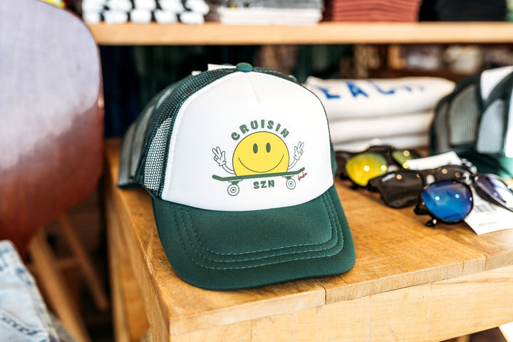 Bubu - Baby/Toddler/Kids Trucker Hats - Cruisin' Season in Green
