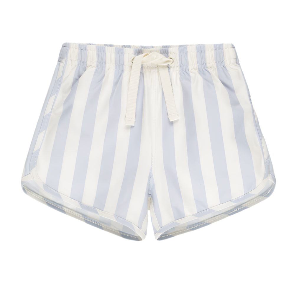 Rylee + Cru boys swim trunks blue stripes