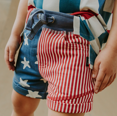 kids stars and stripes shorts
