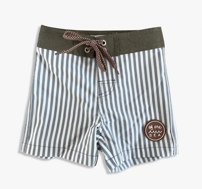 Of One Sea - Townshorts in Grey Pinstripe
