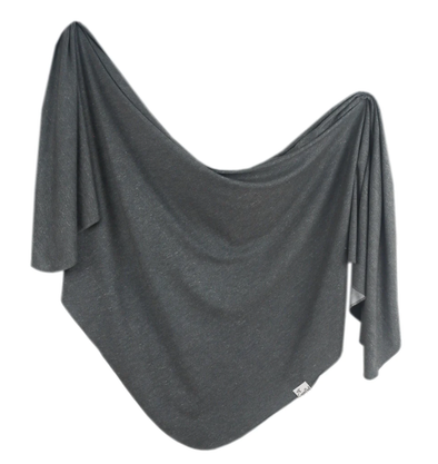 Copper Pearl - Stretch-Knit Swaddle Blanket - Slate