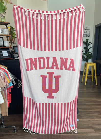 Indiana University - Beach Towel in Candy Stripes