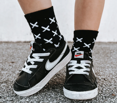 Kickin It Up Socks -  X Socks in Black/White