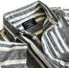 Little Bipsy - Linen Button Up Shirt in Charcoal Stripes