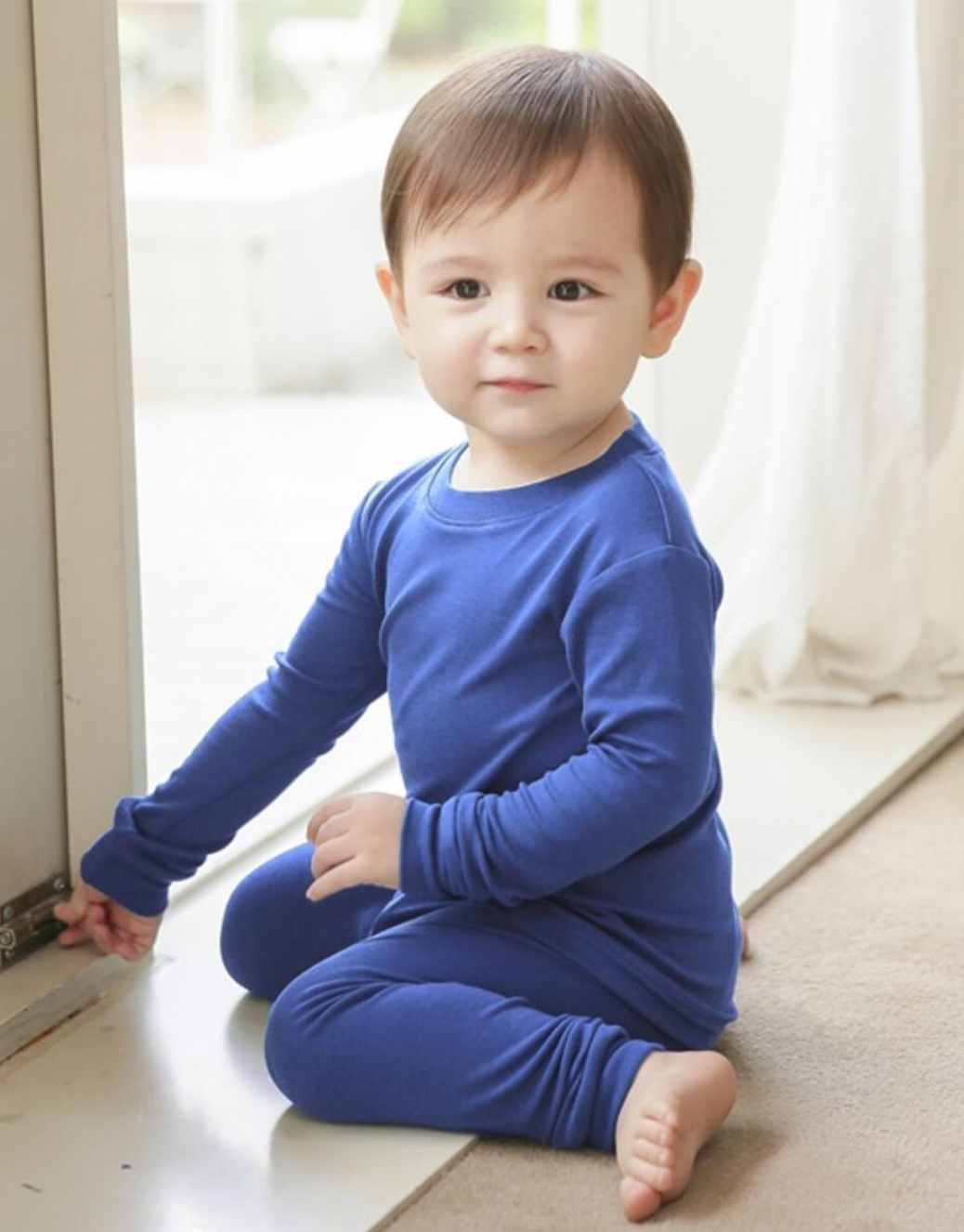 Basic Kids Modal Pajamas in Blue