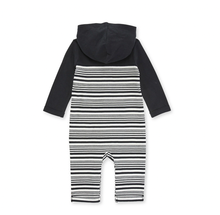 Burt's Bees - Stripe Hooded Jumpsuit in Black