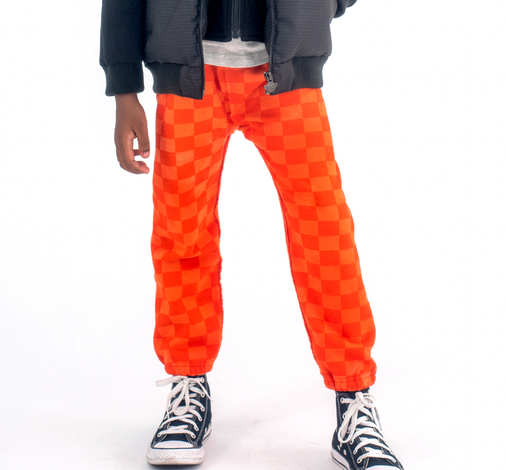 Appaman - Gym Sweats in Orange Check