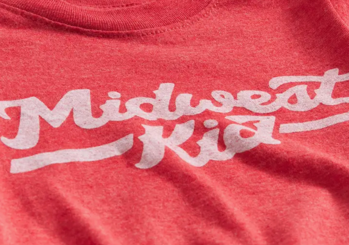Orchard Street - Midwest Kid Tee in Heather Red