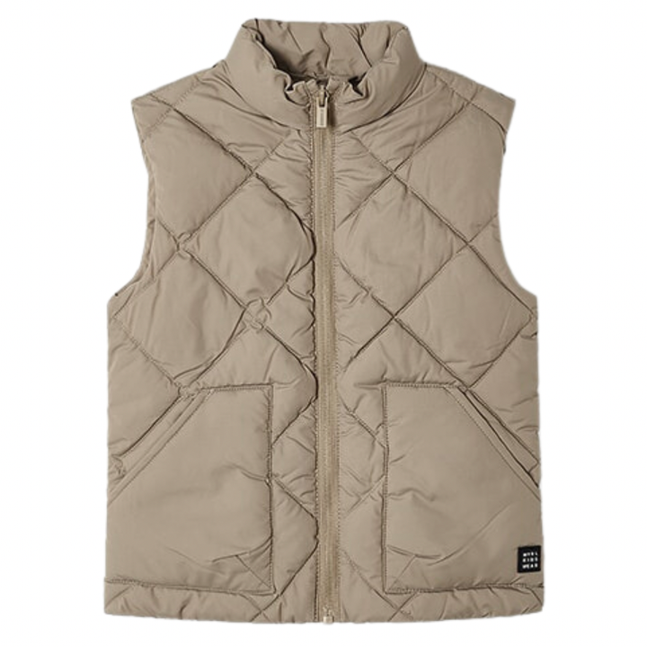 Mayoral - Boys Diamond Puffer Vest in Truffle