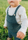 Mebie Baby - Knit Pocket Overalls in Charcoal