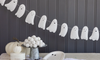 Ghost Puffy Felt Banner in White - 6'