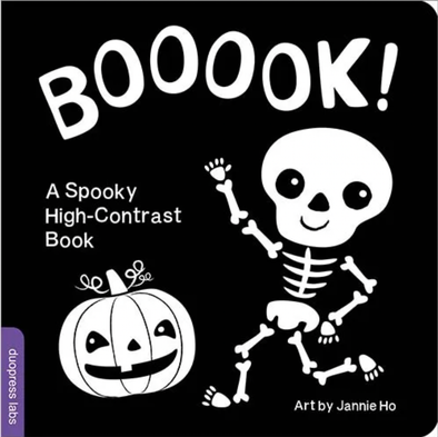 Booook! A Spooky High Contrast Book by Jannie Ho - Board Book