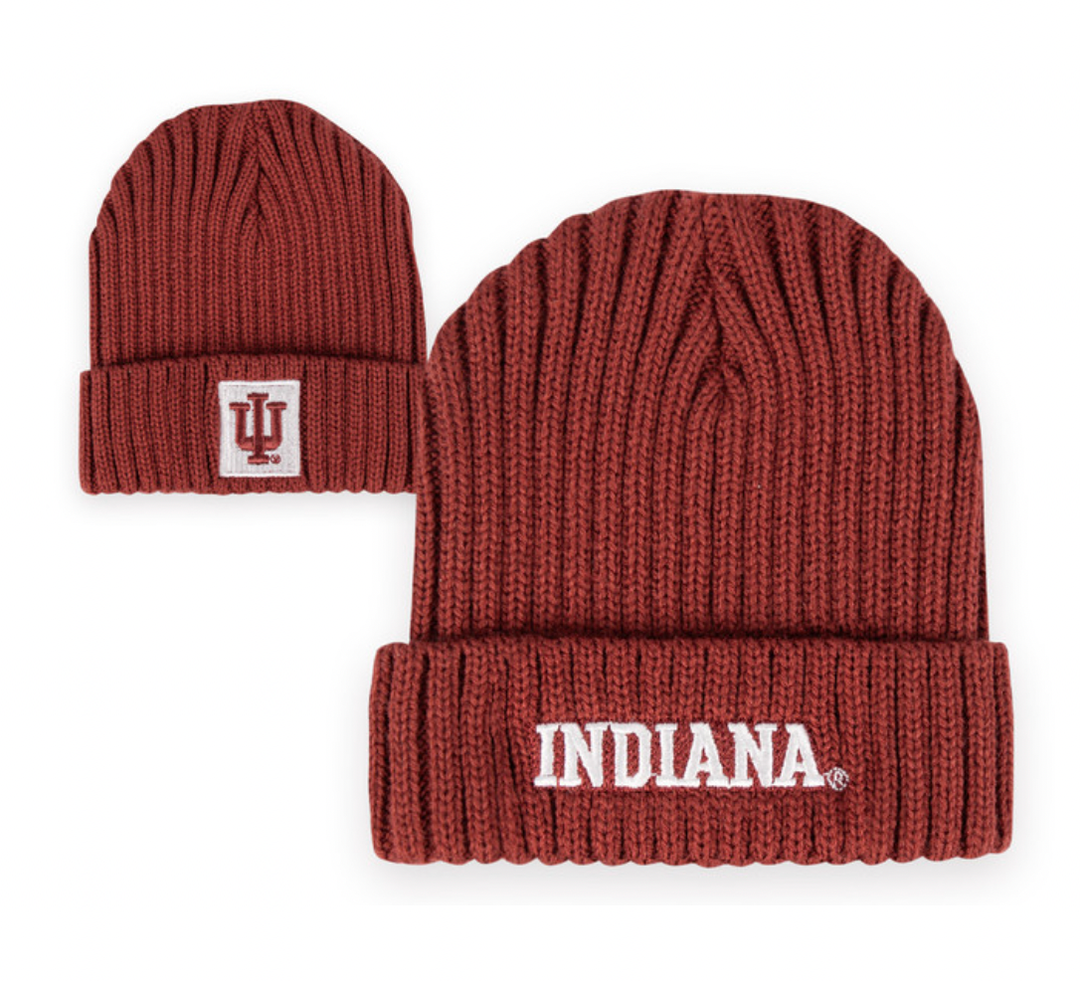 Authentic Brand - Indiana University Ribbed Knit Beanie in Crimson (Infant/Toddler/Youth)