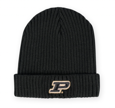 Authentic Brand - Purdue University Ribbed Knit Beanie in Black (Infant/Toddler/Youth)