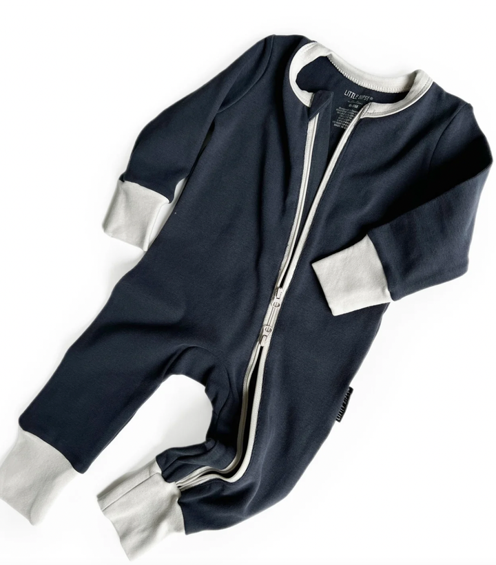 Little Bipsy - 2-Way Zip Romper in Navy